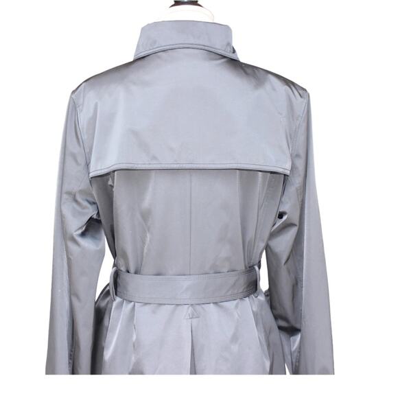 Vintage Double Breasted Mid Length Trench Coat Jacket with Belt - Size XL - Picture 2 of 16